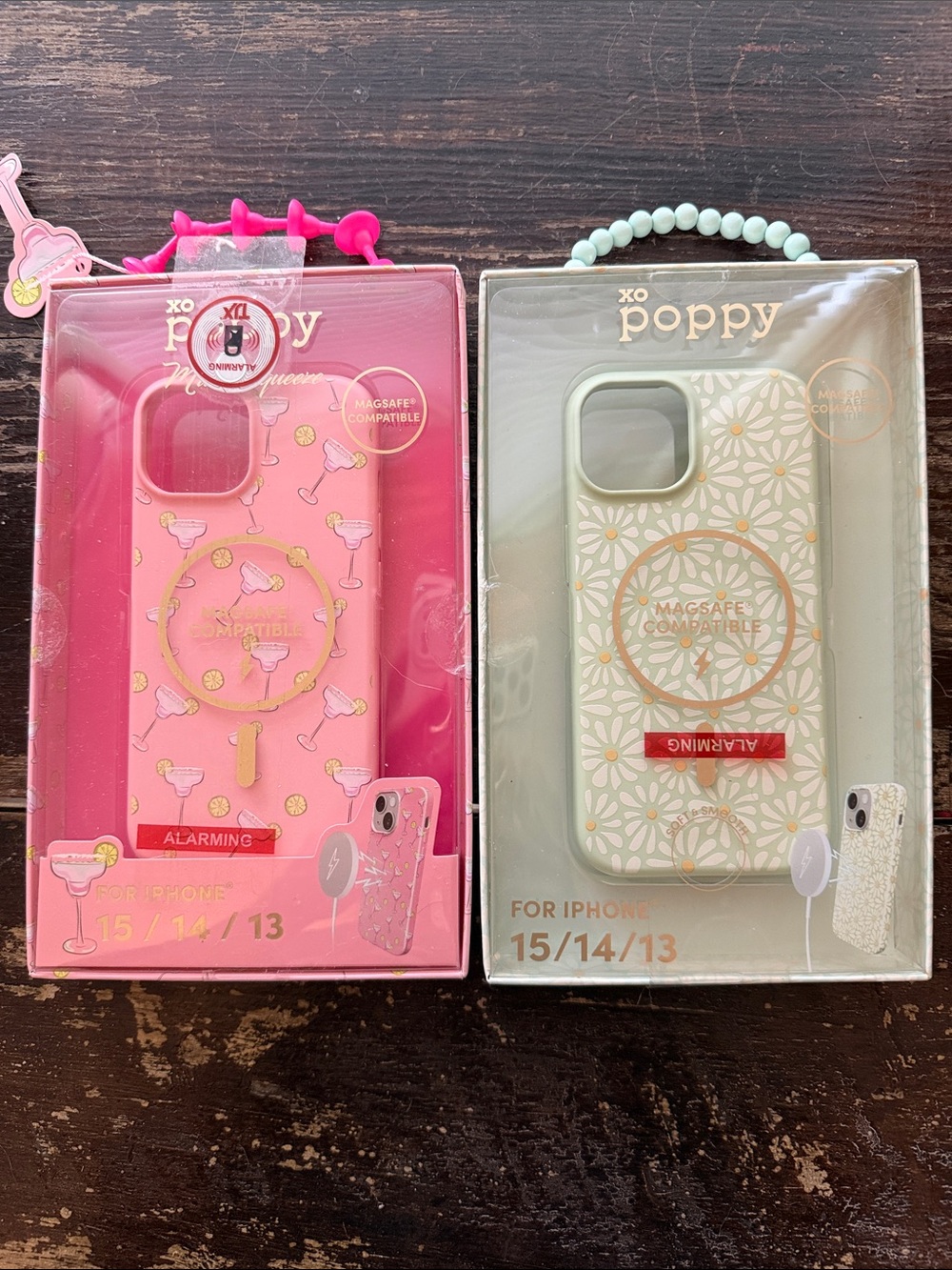 Pink and Green iPhone Case with MagSafe Compatibility